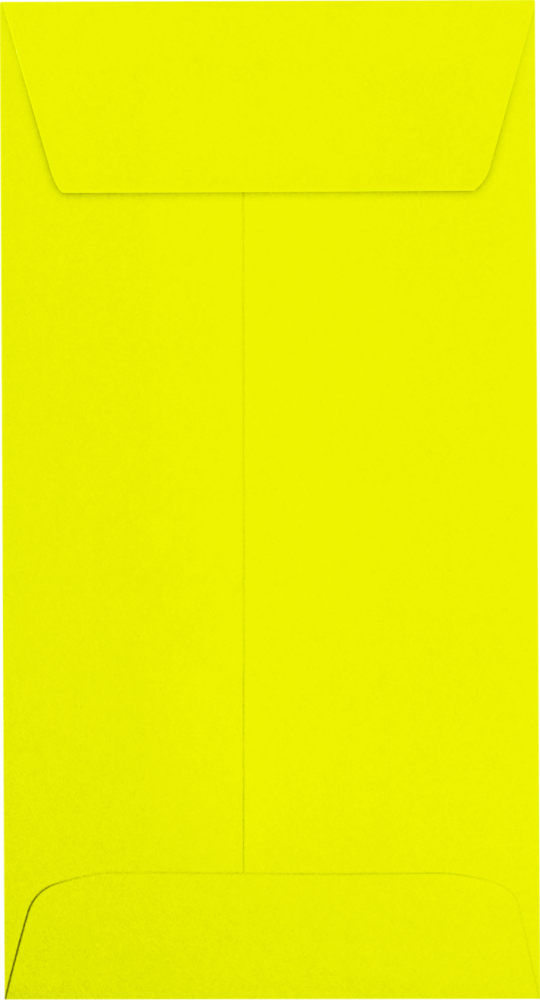 Citrus Yellow 32lb #7 Coin Envelopes (3 1/2 x 6 1/2) with Peel & Seal