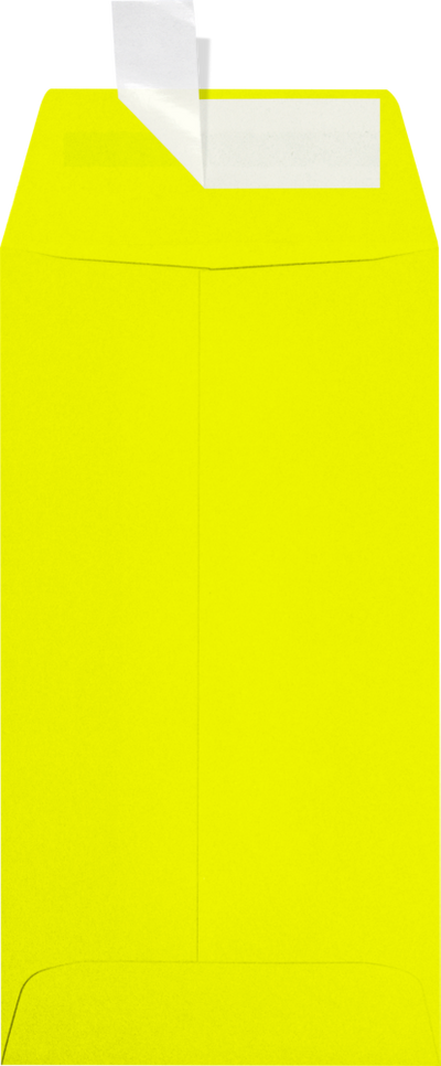 Citrus Yellow 32lb #7 Coin Envelopes (3 1/2 x 6 1/2) with Peel & Seal