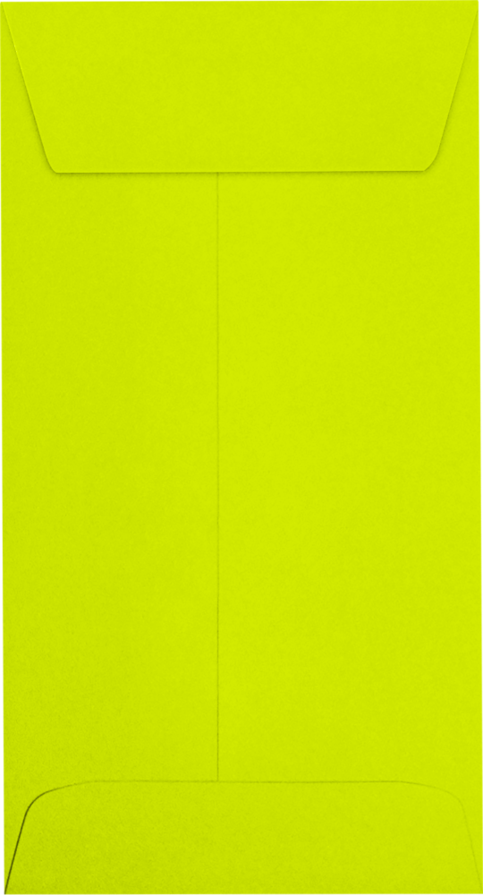 Wasabi Lime Green 32lb #7 Coin Envelopes (3 1/2 x 6 1/2) with Peel & Seal