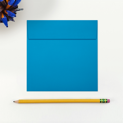 Pool Blue 32lb 5 x 5 Square Envelopes with Peel & Seal