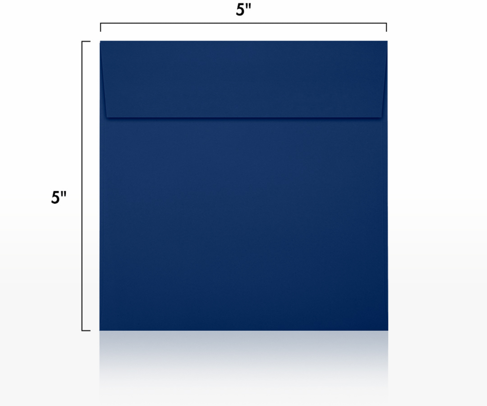 Navy Blue 32lb 5 x 5 Square Envelopes with Peel & Seal
