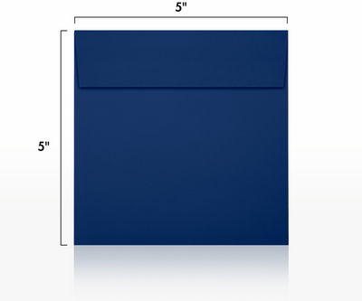 Navy Blue 32lb 5 x 5 Square Envelopes with Peel & Seal
