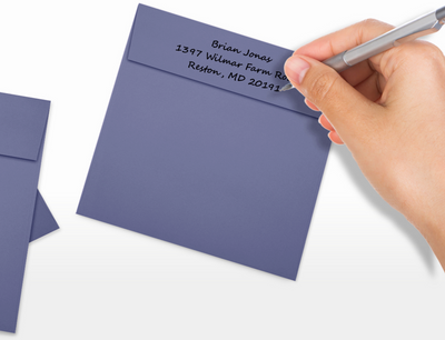 Wisteria Purple 32lb 5 x 5 Square Envelopes with Peel & Seal
