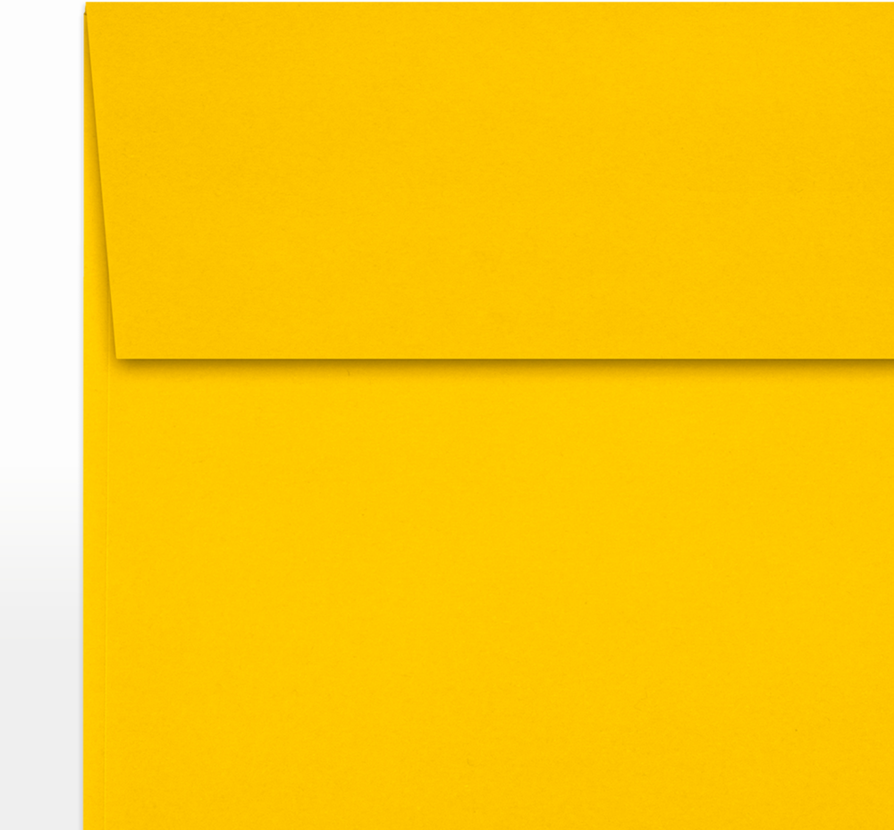 Sunflower Yellow 32lb 5 x 5 Square Envelopes with Peel & Seal