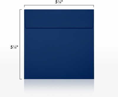 Navy Blue 32lb 5 1/4 x 5 1/4 Square Envelopes with Peel & Seal