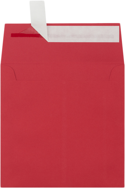 Red 32lb 5 1/4 x 5 1/4 Square Envelopes with Peel & Seal