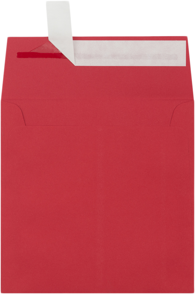 Red 32lb 5 1/4 x 5 1/4 Square Envelopes with Peel & Seal