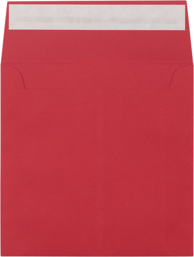 Red 32lb 5 1/4 x 5 1/4 Square Envelopes with Peel & Seal