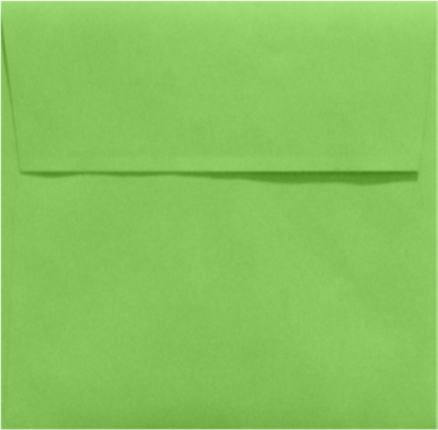 Lime Green 32lb 5 1/2 x 5 1/2 Square Envelopes with Peel & Seal