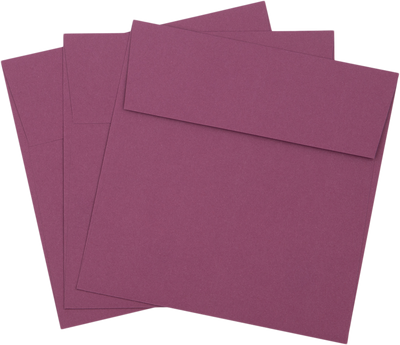Vintage Plum Purple 32lb 5 1/2 x 5 1/2 Square Envelopes with Peel & Seal