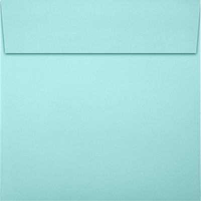 Seafoam Aqua Blue 32lb 5 1/2 x 5 1/2 Square Envelopes with Peel & Seal