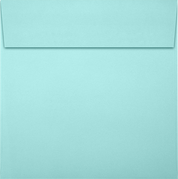 Seafoam Aqua Blue 32lb 5 1/2 x 5 1/2 Square Envelopes with Peel & Seal