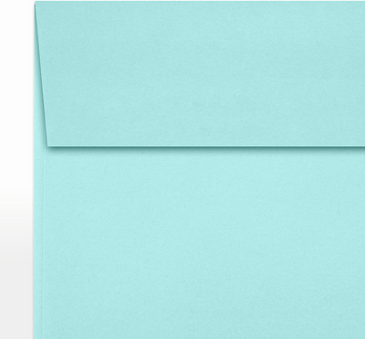 Seafoam Aqua Blue 32lb 5 1/2 x 5 1/2 Square Envelopes with Peel & Seal
