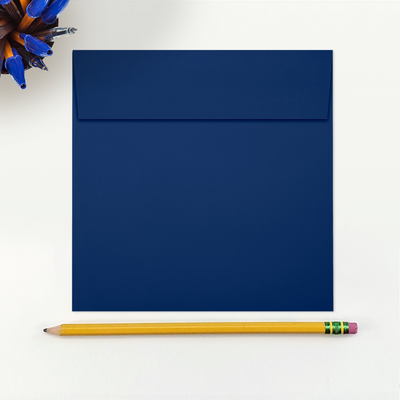 Navy Blue 32lb 5 3/4 x 5 3/4 Square Envelopes with Peel & Seal