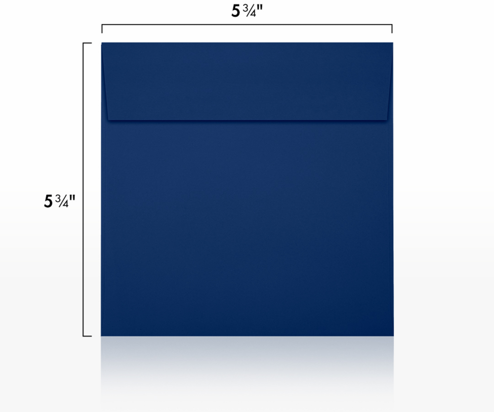Navy Blue 32lb 5 3/4 x 5 3/4 Square Envelopes with Peel & Seal