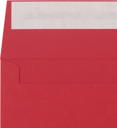 Red 32lb 5 3/4 x 5 3/4 Square Envelopes with Peel & Seal