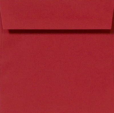 Red 32lb 5 3/4 x 5 3/4 Square Envelopes with Peel & Seal