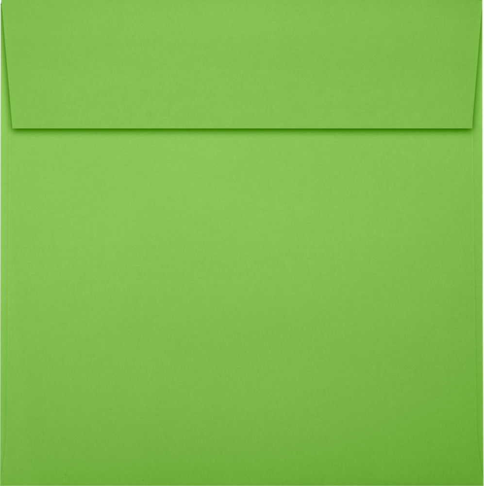 Lime Green 32lb 6 x 6 Square Envelopes with Peel & Seal