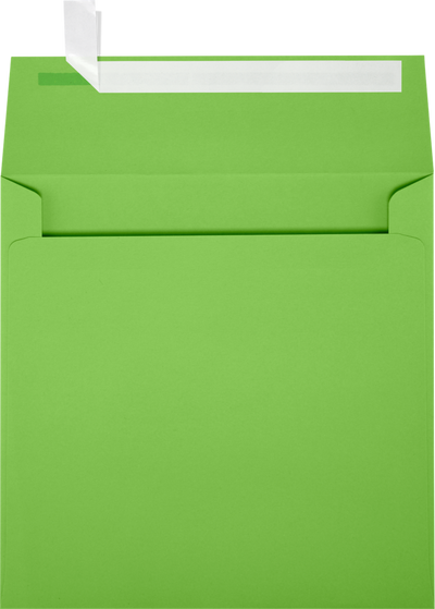 Lime Green 32lb 6 x 6 Square Envelopes with Peel & Seal