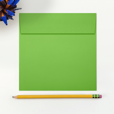 Lime Green 32lb 6 x 6 Square Envelopes with Peel & Seal