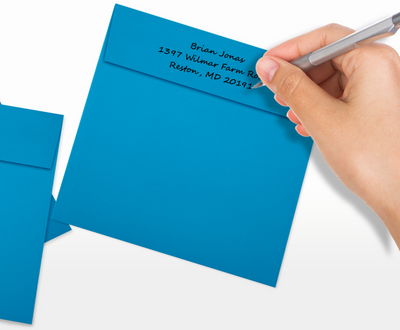 Pool Blue 32lb 6 x 6 Square Envelopes with Peel & Seal