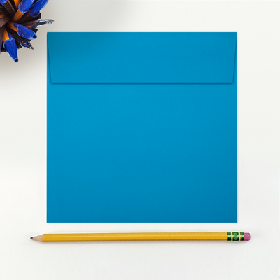 Pool Blue 32lb 6 x 6 Square Envelopes with Peel & Seal