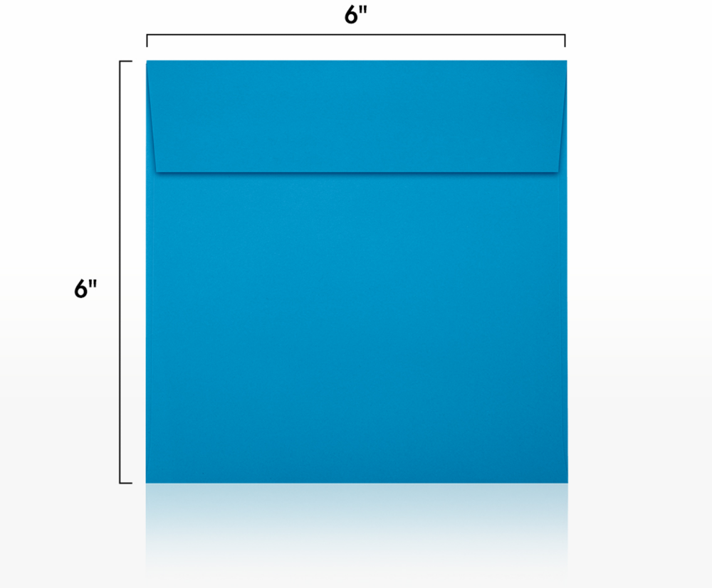 Pool Blue 32lb 6 x 6 Square Envelopes with Peel & Seal