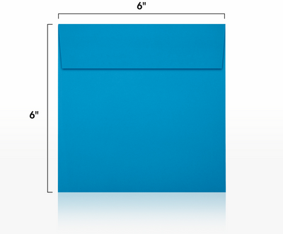 Pool Blue 32lb 6 x 6 Square Envelopes with Peel & Seal