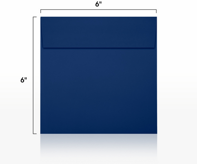 Navy Blue 32lb 6 x 6 Square Envelopes with Peel & Seal