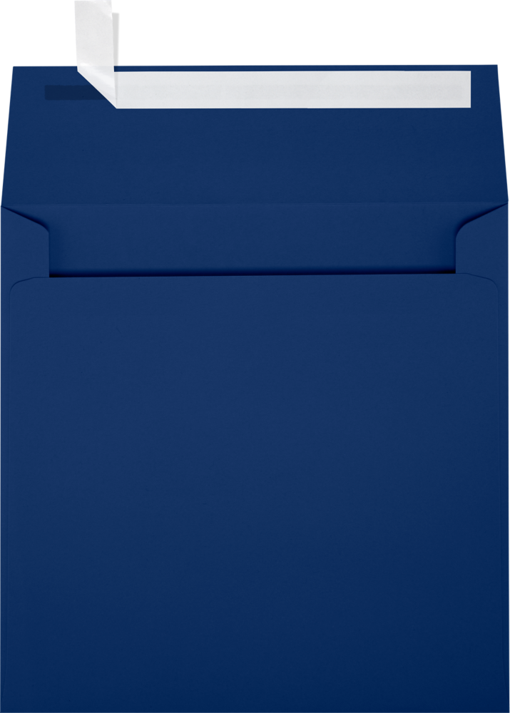 Navy Blue 32lb 6 1/2 x 6 1/2 Square Envelopes with Peel & Seal