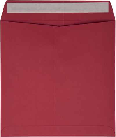 Red 32lb 8 x 8 Square Envelopes with Peel & Seal