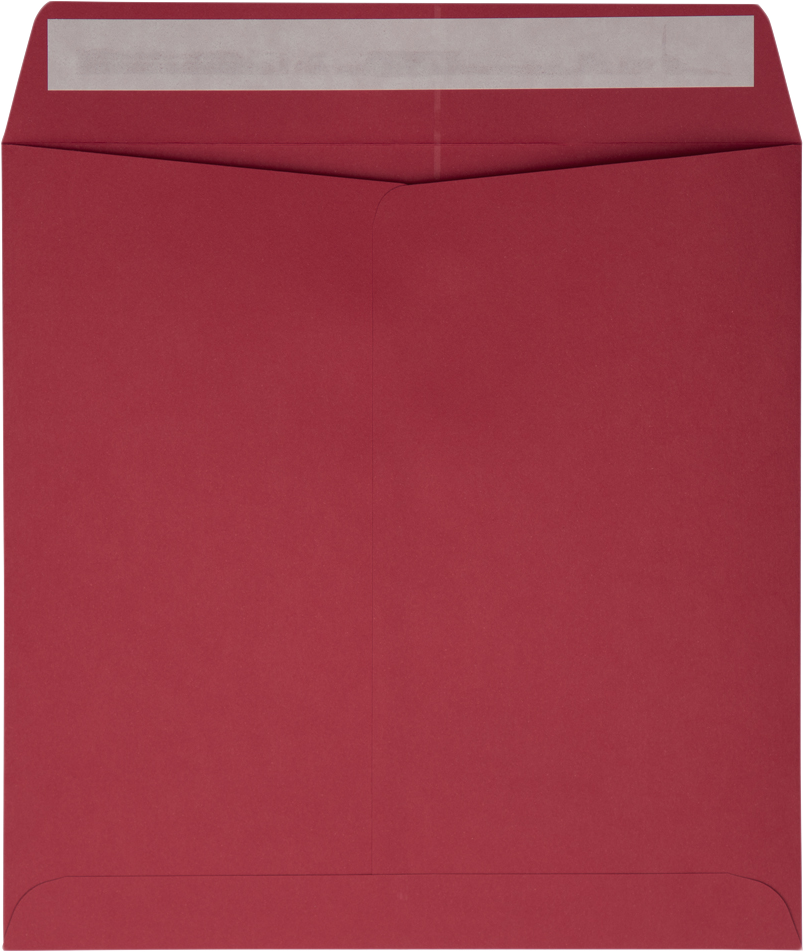 Red 32lb 8 x 8 Square Envelopes with Peel & Seal