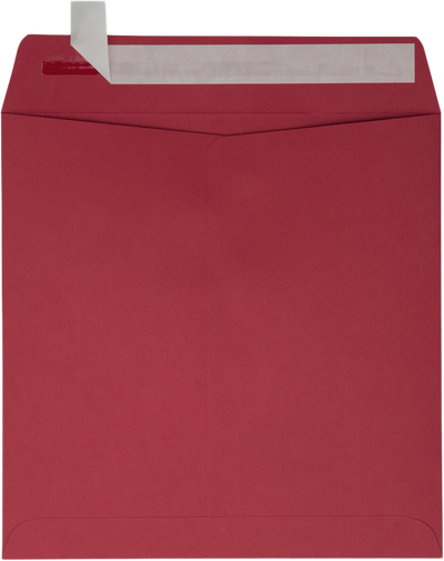 Red 32lb 8 x 8 Square Envelopes with Peel & Seal