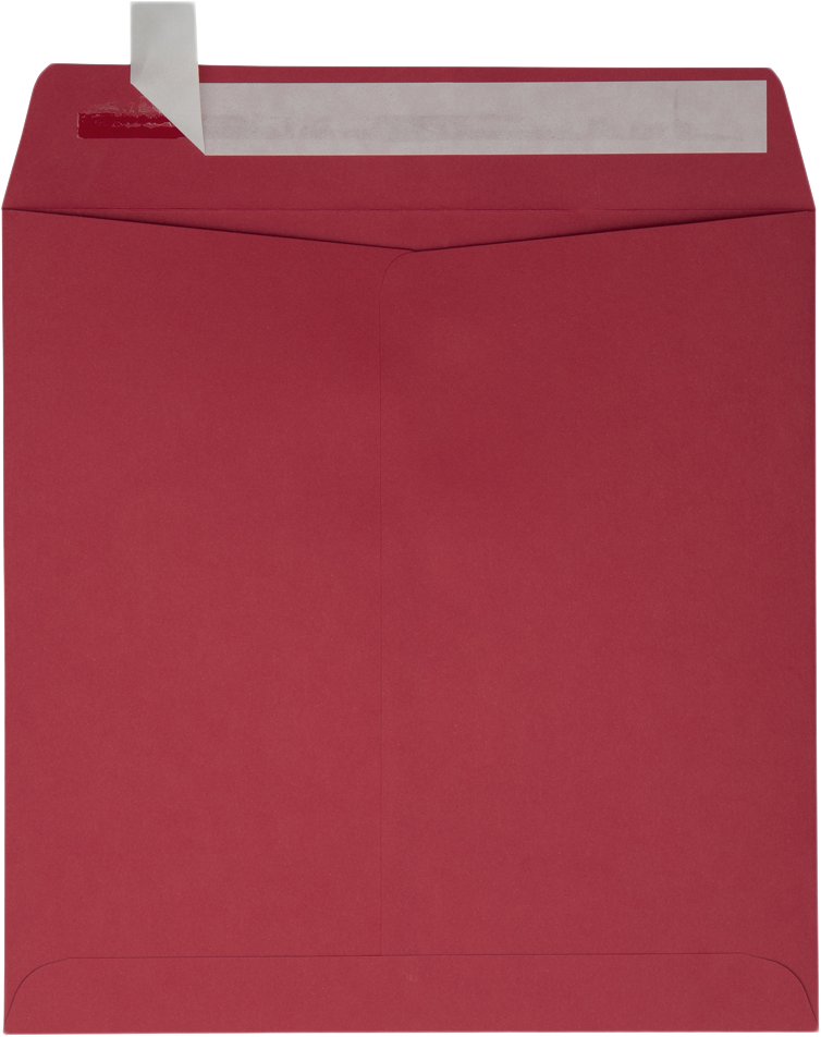 Red 32lb 8 x 8 Square Envelopes with Peel & Seal