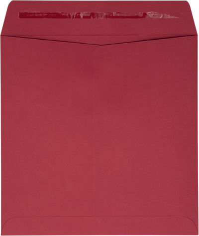 Red 32lb 8 x 8 Square Envelopes with Peel & Seal