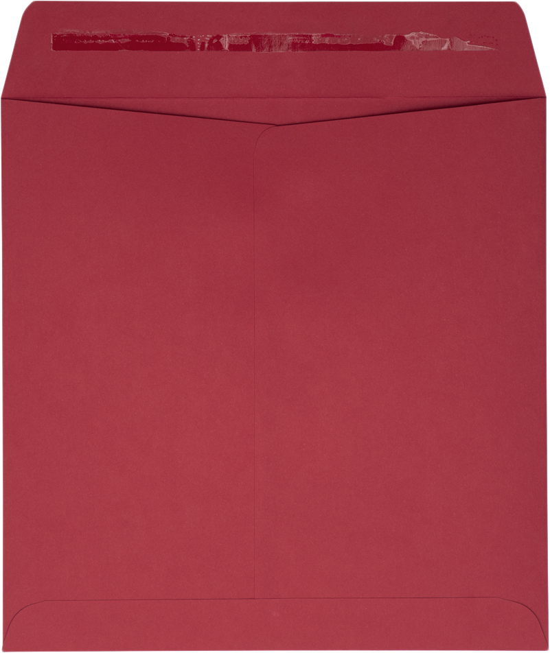 Red 32lb 8 x 8 Square Envelopes with Peel & Seal