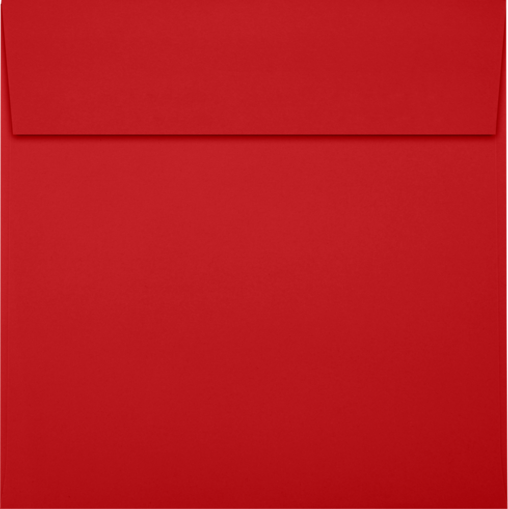 Red 32lb 8 1/2 x 8 1/2 Square Envelopes with Peel & Seal