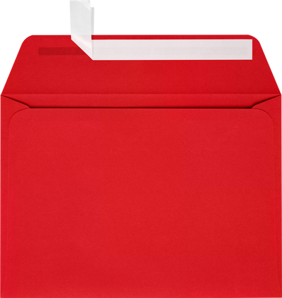 Red 32lb A7 Full Face Window Envelopes (5 1/4 x 7 1/4) with Peel & Seal