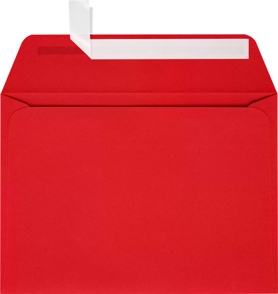 Red 32lb A7 Full Face Window Envelopes (5 1/4 x 7 1/4) with Peel & Seal