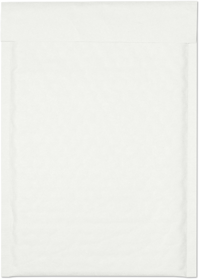 White Kraft 80lb 8 1/2 x 12 Bubble Mailer with Peel & Seal