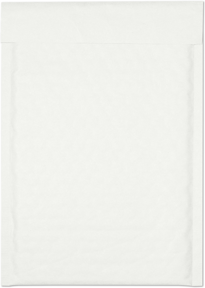 White Kraft 80lb 8 1/2 x 12 Bubble Mailer with Peel & Seal