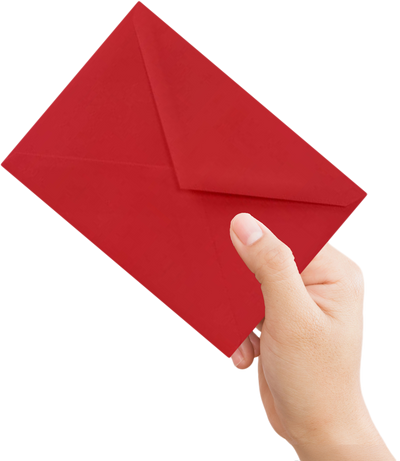 Red 32lb Lee BAR V Flap Envelopes (5 1/4 x 7 1/4)
