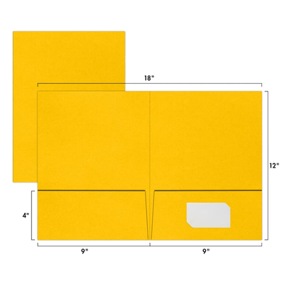Sunflower Yellow 9 x 12 Matte Folders