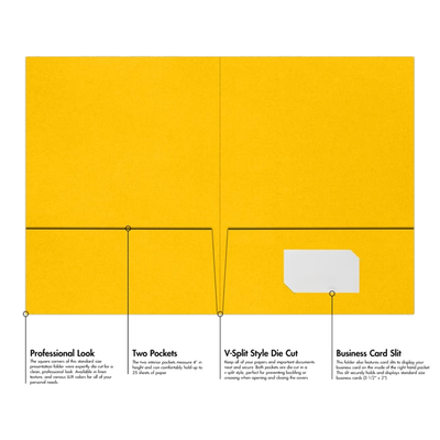 Sunflower Yellow 9 x 12 Matte Folders