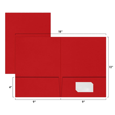 Ruby Red 9 x 12 Matte Folders