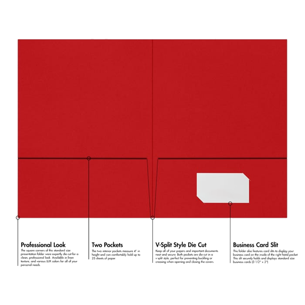 Ruby Red 9 x 12 Matte Folders