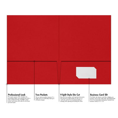 Ruby Red 9 x 12 Matte Folders