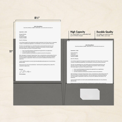 Dark Smoke Gray 9 x 12 Folders