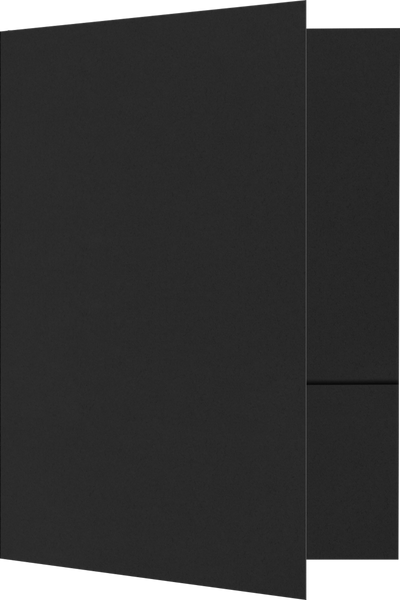 Smooth Midnight Black 9 x 12 Matte Folders