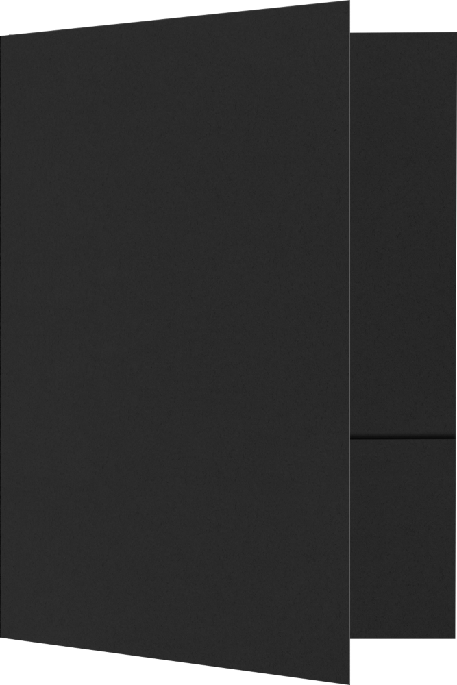 Smooth Midnight Black 9 x 12 Matte Folders